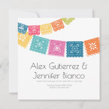 Het huwelijk - Boda - Wedding Papel Picado