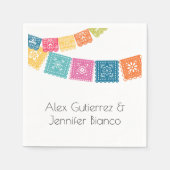 Het huwelijk - Boda - Wedding Papel Picado Napkins Servet (Voorkant)
