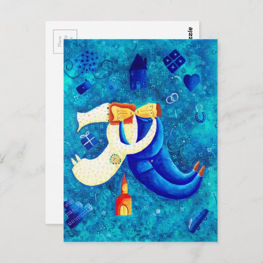 Het huwelijk briefkaart (Voorkant / Achterkant)