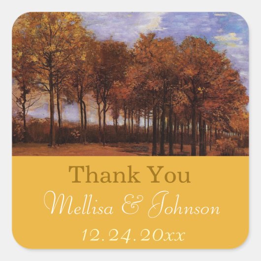 Het huwelijk dankt je stickers voor een huwelijksg (Voorkant)