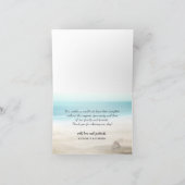 Het huwelijk dankt u de Zeeschelp van de Zeester Bedankkaart (Binnen)