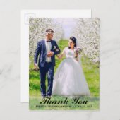 Het huwelijk dankt u het Briefkaart B L van de (Voorkant / Achterkant)