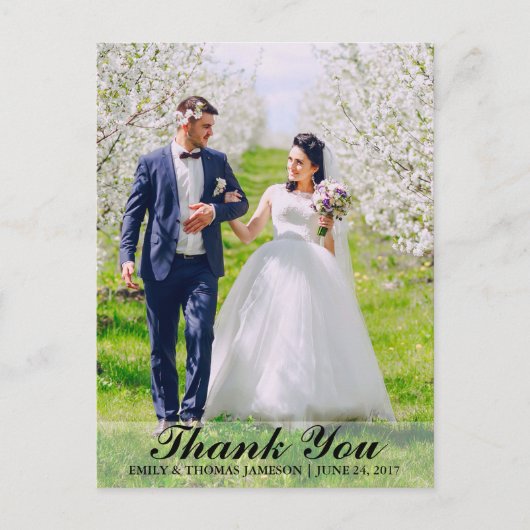 Het huwelijk dankt u het Briefkaart B L van de (Voorkant)