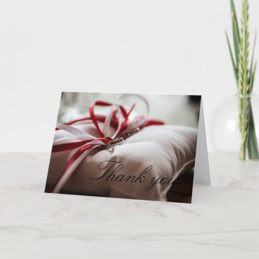 Het huwelijk dankt u kaardt bedankkaart (Voorkant)