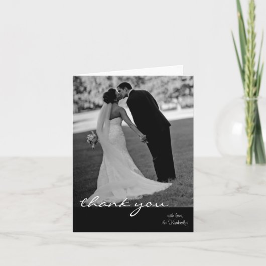 het huwelijk dankt u kaardt bedankkaart (Voorkant)
