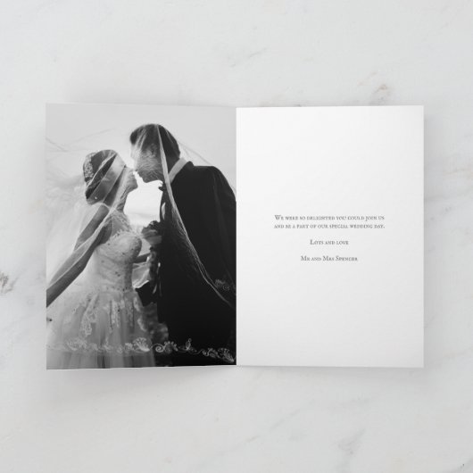 Het huwelijk dankt u kaart (Binnen)