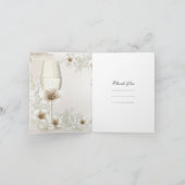 Het huwelijk dankt u tot bloei komt Sepia de Rozen Bedankkaart (Binnen)