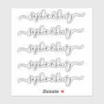 Het huwelijk Elegant Modern Manuscript Couple Name Sticker<br><div class="desc">Deze elegante moderne scriptnaamstickers zijn ideaal voor een paar of een nieuw stel dat op hun bruiloft kan worden gebruikt!</div>