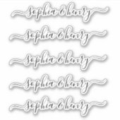 Het huwelijk Elegant Modern Manuscript Couple Name Sticker (Voorkant)