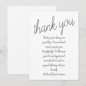 "Het huwelijk" Het huwelijk: bedankt Kaart (Voorkant / Achterkant)