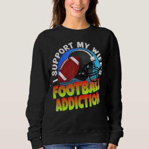 Het huwelijk ik steun Mijn WIT van het Football va Trui