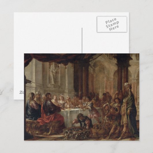 Het huwelijk in Cana, 1660 Briefkaart (Voorkant / Achterkant)