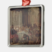 Het huwelijk in Cana, 1660 Metalen Ornament (Links)