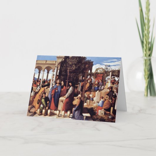 Het huwelijk in Cana door Julius Schnorr Von Kaart (Voorkant)