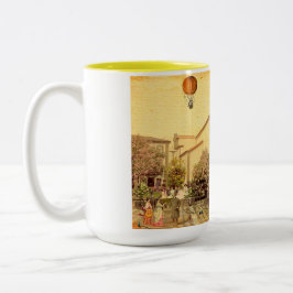 Het huwelijk in de Coimbras'kapel. Braga - Portuga Tweekleurige Koffiemok