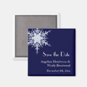 Het huwelijk in de winter sparen de Datum Magnet (Voorkant / Achterkant)