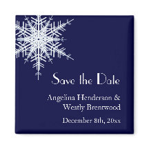 Het huwelijk in de winter sparen de Datum Magnet