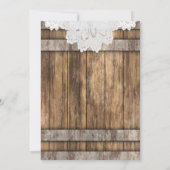 Het huwelijk in een Uitnodiging Rustic Wood en Lac (Achterkant)