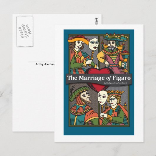 Het huwelijk in Figaro, Opera Briefkaart (Voorkant / Achterkant)