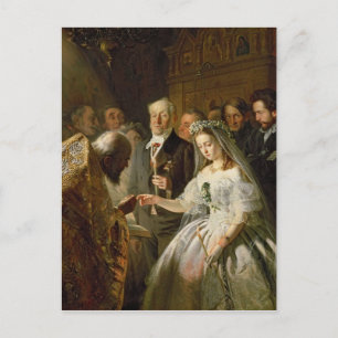 Het huwelijk in het kader van de regeling, 1862 briefkaart