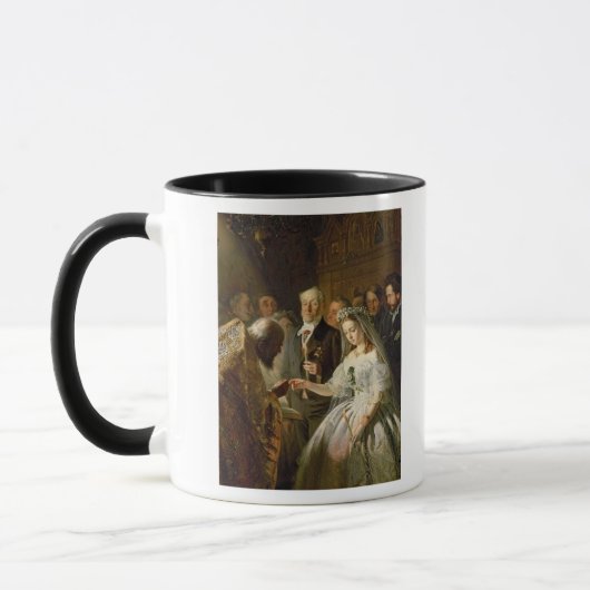 Het huwelijk in het kader van de regeling, 1862 mok (Links)