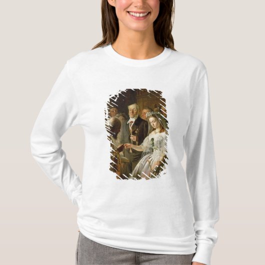 Het huwelijk in het kader van de regeling, 1862 t-shirt (Voorkant)