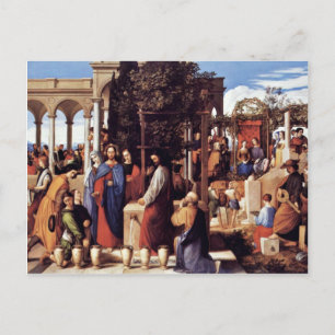 Het huwelijk in Kana door Julius Schnorr von Carol Briefkaart