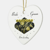 Het huwelijk in Las Vegas Persoonlijk Keramisch Or Keramisch Ornament (Links)