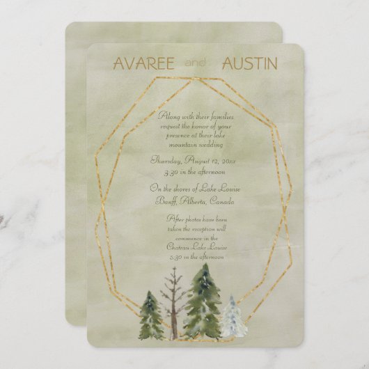 Het huwelijk in Pines Green en Gold (Voorkant / Achterkant)