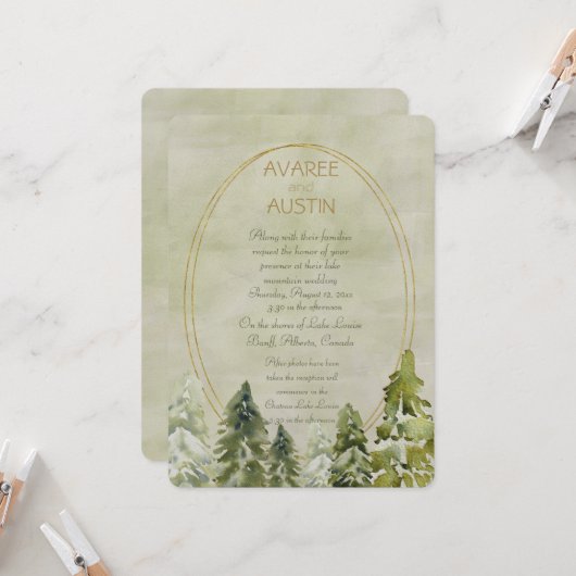 Het huwelijk in Pines Green en Gold (Voorkant / Achterkant in situ)