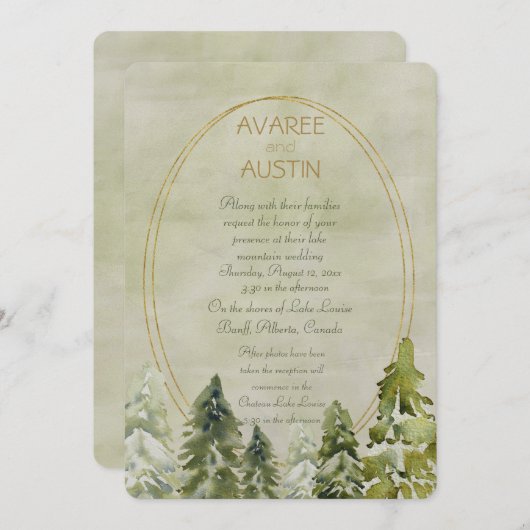 Het huwelijk in Pines Green en Gold (Voorkant / Achterkant)