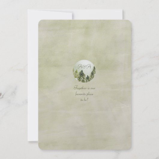 Het huwelijk in Pines Green en Gold (Achterkant)