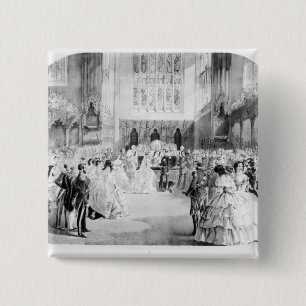 Het huwelijk in Victoria Vierkante Button 5,1 Cm