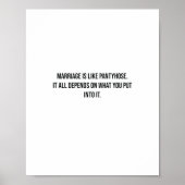 Het huwelijk is als een pantyfose Funny Poster (Voorkant)