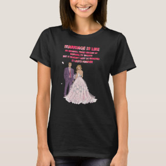 Het huwelijk is als een sarcastische VN T-shirt