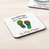 Het huwelijk is beter in de Teenslippers. Drankjes Onderzetter (Linkerzijde)