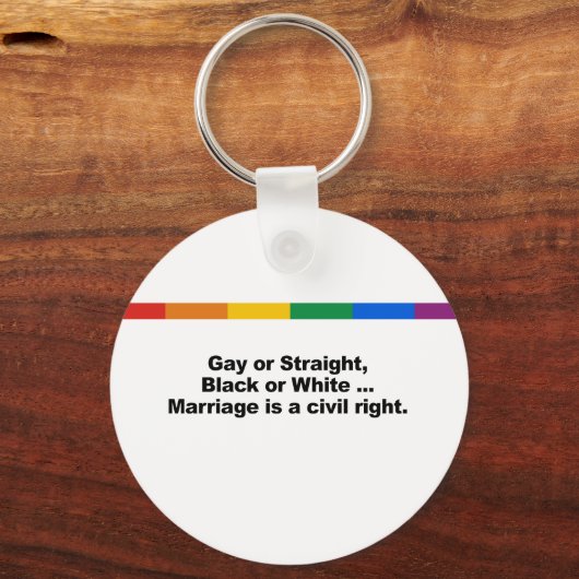 Het huwelijk is een burgerrecht sleutelhanger (Voorkant)
