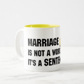 Het huwelijk is geen woord Mok (Voorkant links)