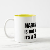 Het huwelijk is geen woord Mok (Links)