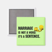 Het huwelijk is geen woordmagneet magneet (Voorkant / Achterkant)