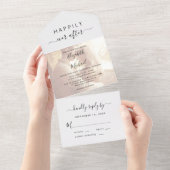 Het huwelijk is gelukkig ooit na de foto all in one uitnodiging (Afscheurbaar)