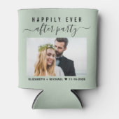 Het huwelijk is gelukkig ooit na partijfoto's blikjeskoeler (Voorkant)