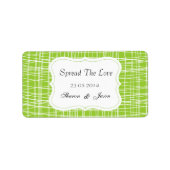 Het huwelijk is gunstig voor Jam Jar Labels die de (Voorkant)