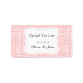 Het huwelijk is gunstig voor Jam Jar Labels die de (Voorkant)