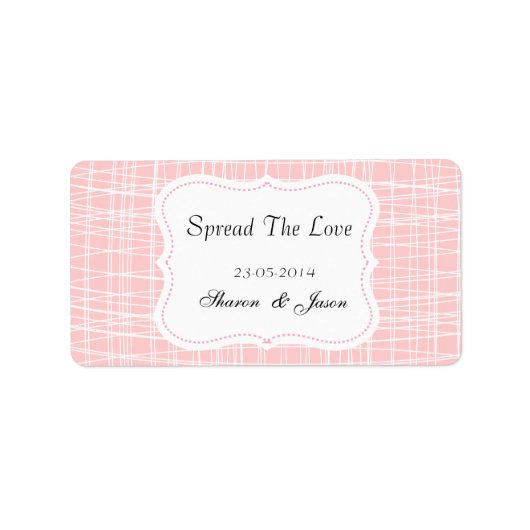 Het huwelijk is gunstig voor Jam Jar Labels die de (Voorkant)