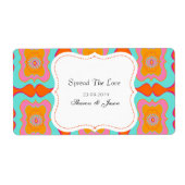 Het huwelijk is gunstig voor Jam Jar Labels die de (Voorkant)