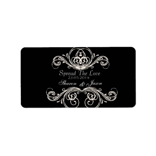 Het huwelijk is gunstig voor Jam Jar Labels die de (Voorkant)