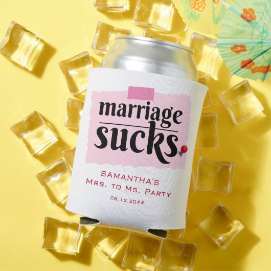 Het huwelijk is klote! Grappig echtscheiding aanko Blikjeskoeler (Insitu Zomer)