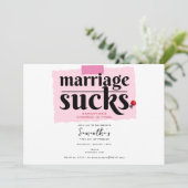 Het huwelijk is klote! Grappig echtscheiding aanko Kaart (Staand voorkant)