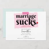 Het huwelijk is klote! Grappig echtscheiding aanko Kaart (Voorkant / Achterkant)